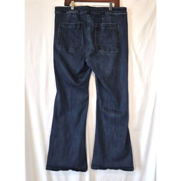 Anthropologie Pilcro Dark Wash Womens Flare Leg Jeans 18W X 30.5 - Picture 5 of 6